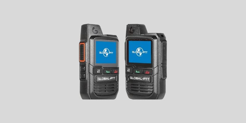 "2-Pack Global Walkie Talkies with Sim Cards are handheld PoC two-way radios offering long range walkie talkies 1000 miles and rechargeable PTT functionality."