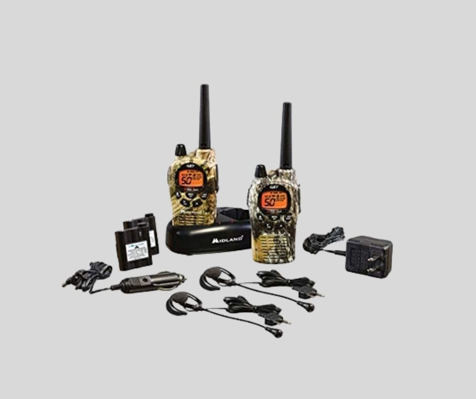 1.   Midland 50-channel long range walkie talkie 