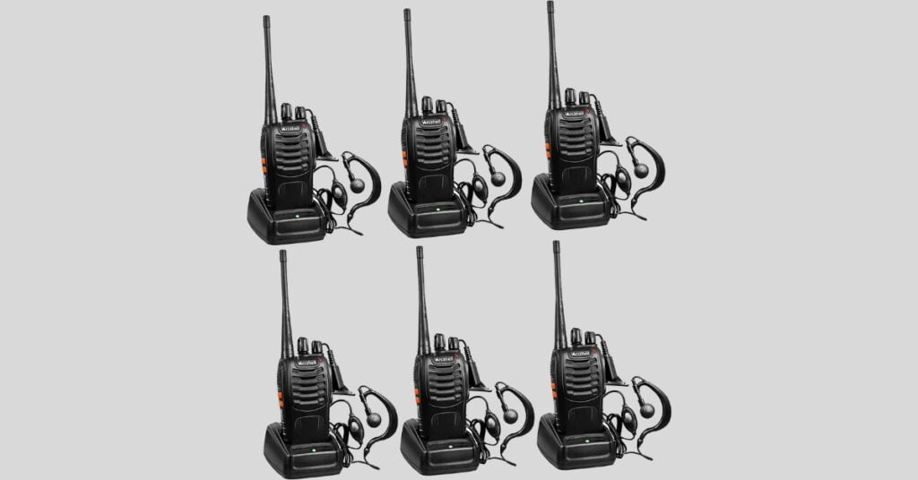 Arcshell Rechargeable Long Range 6 pack walkie talkie