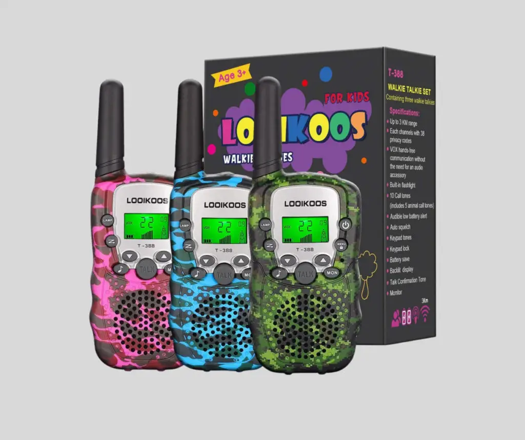 LOOIKOOS Walkie Talkies 3 pack