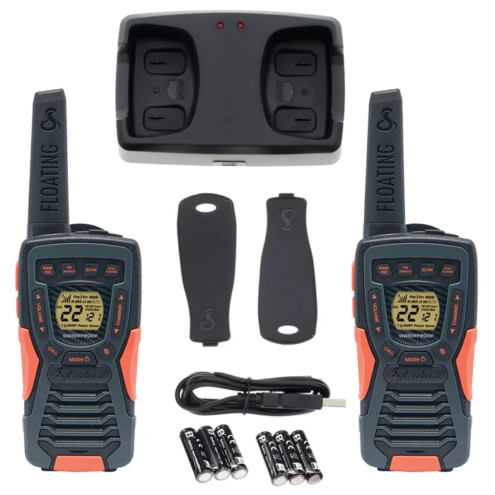 Cobra ACXT1035R FLT floating waterproof walkie talkie orange IP67 rechargeable
