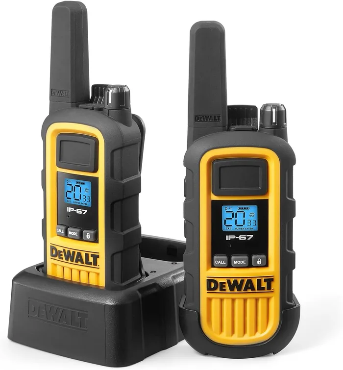 DeWalt DXFRS800 IP67 waterproof jobsite walkie talkie heavy duty FRS two-way radio
