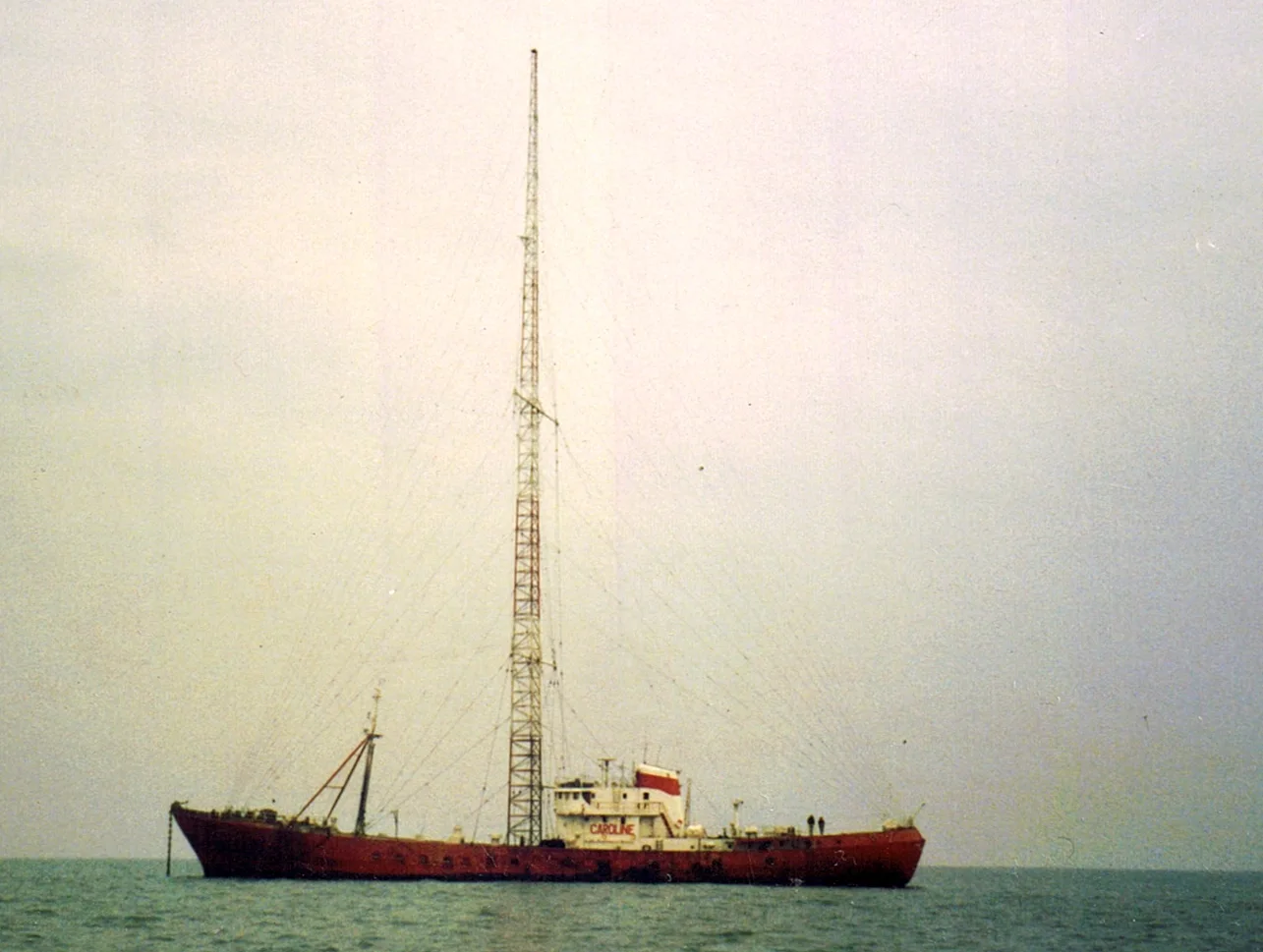 MV Ross Revenge Radio Caroline broadcast ship 1984 offshore pirate radio